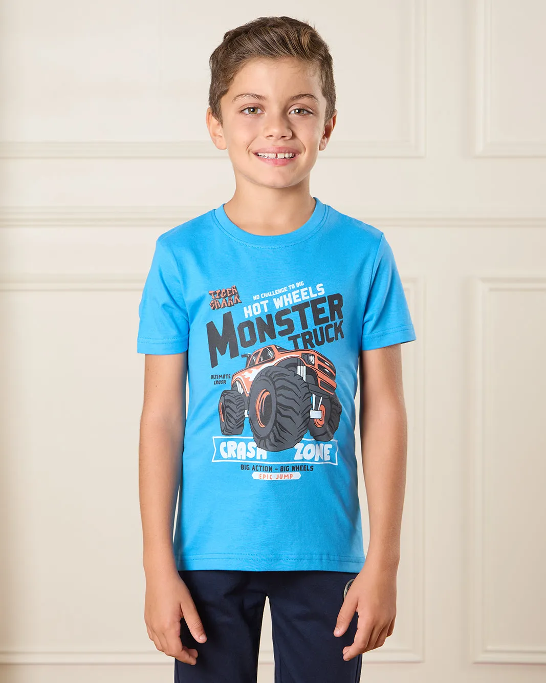 Boys Blue Monster Truck Print T-Shirt sold by Redtag