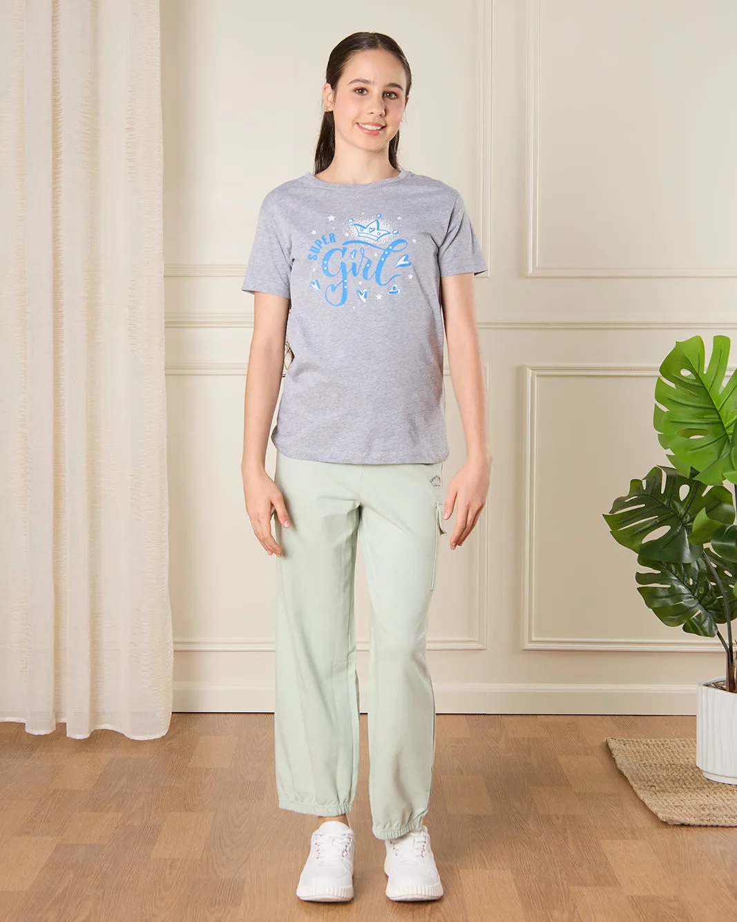 Senior Girls Grey Printed T-Shirt sold by Redtag product image thumbnail 2