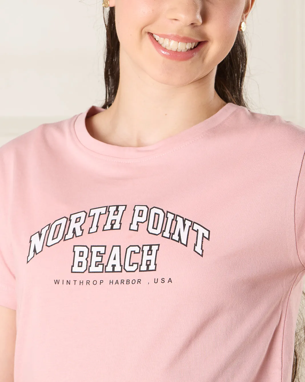 Senior Girls Pink Printed T-Shirt sold by Redtag product image thumbnail 4