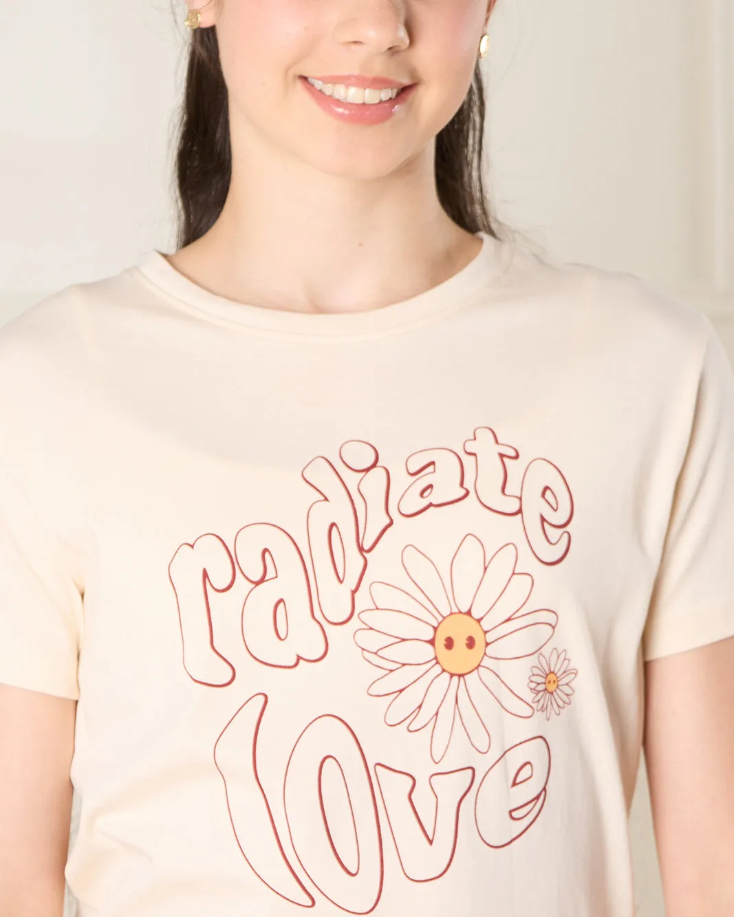 Senior Girls Beige Printed T-Shirt sold by Redtag product image thumbnail 4