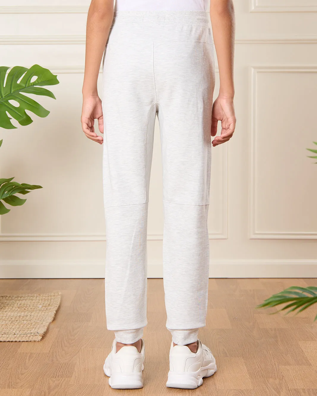 Senior Boys White Interlock Track Pants sold by Redtag product image thumbnail 3