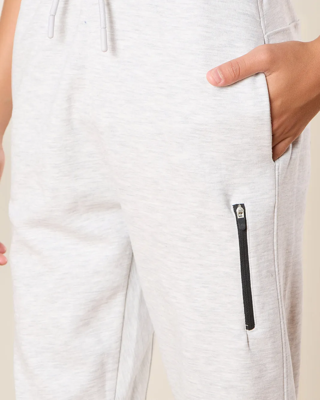 Senior Boys White Interlock Track Pants sold by Redtag product image thumbnail 4