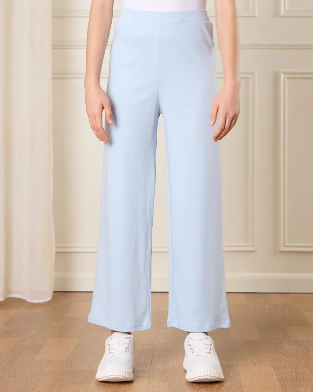 Senior Girls Blue Embellished Wide Leg Pants sold by Redtag