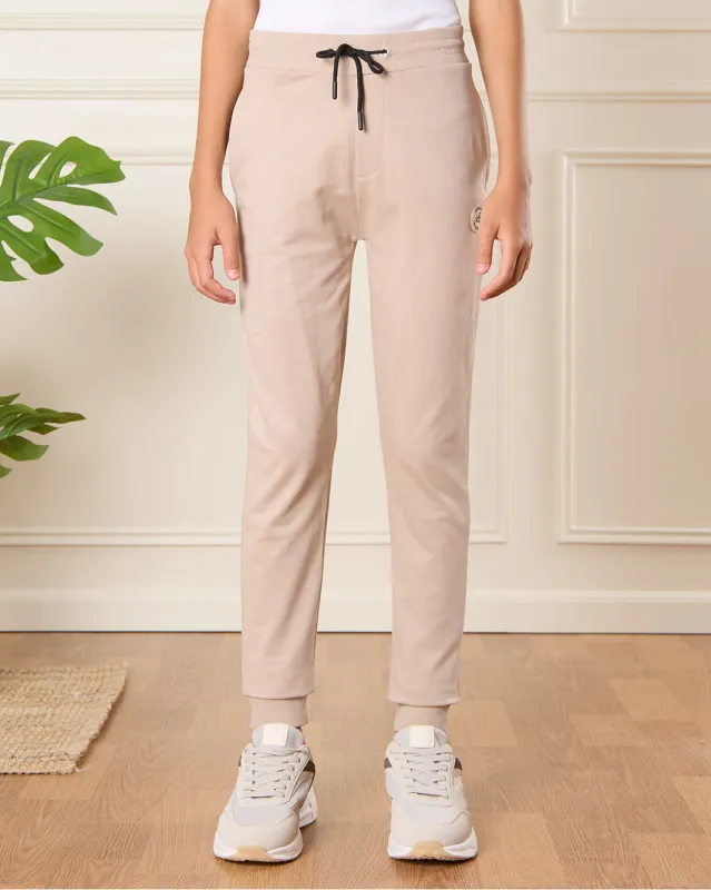 Senior Boys Basic Beige Track Pants sold by Redtag