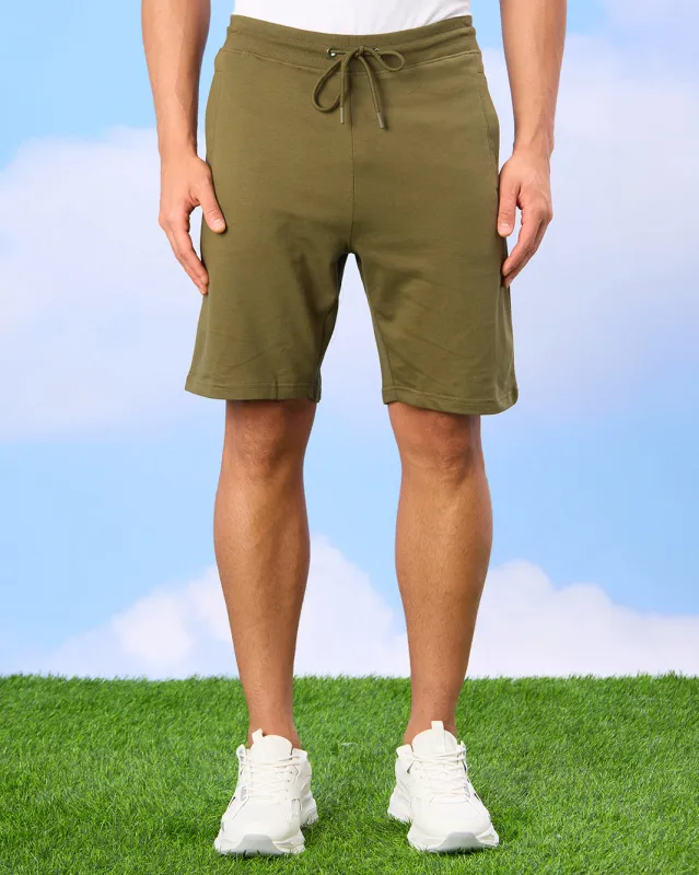 Men Olive Active Shorts sold by Redtag