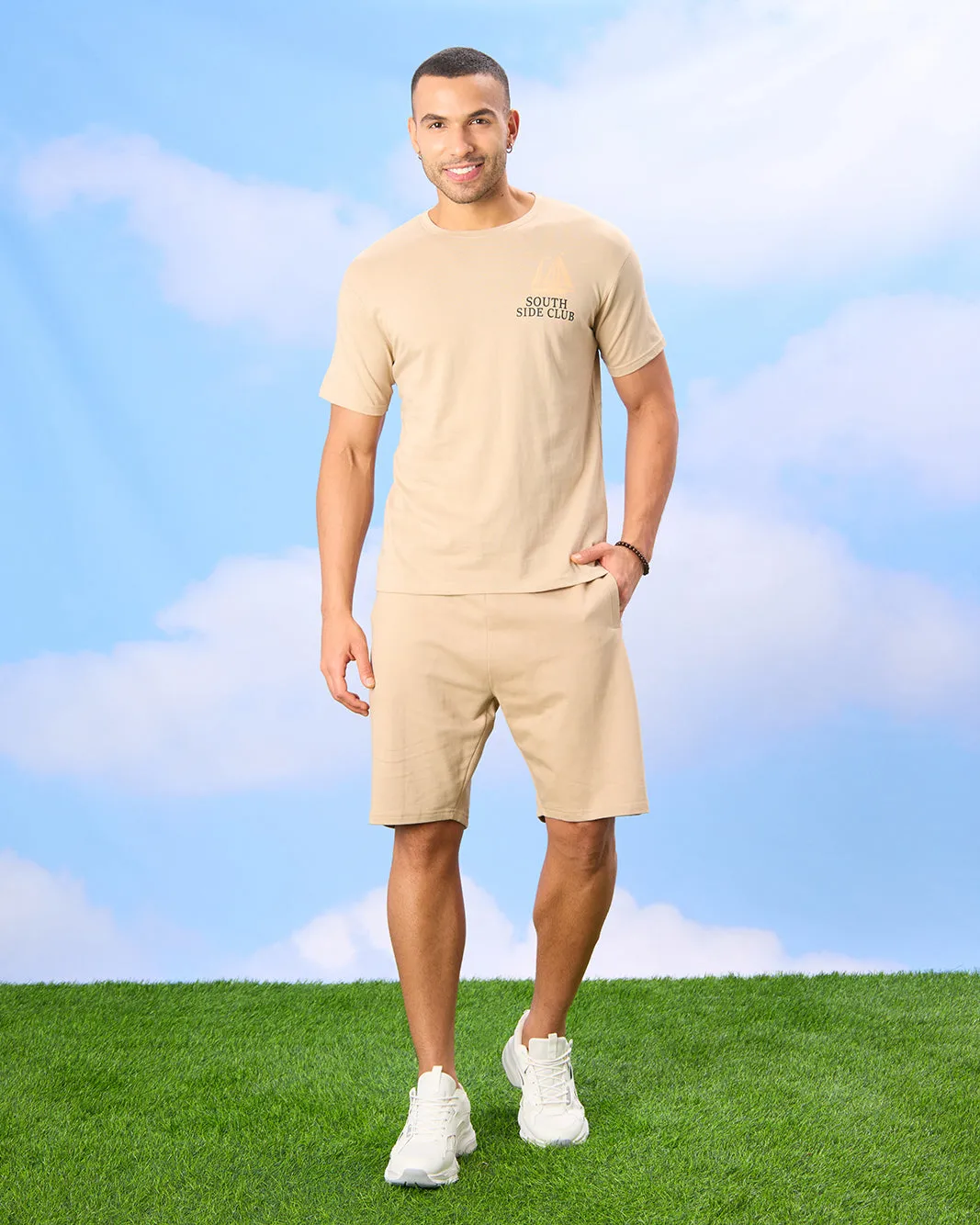 Men Beige Active Shorts sold by Redtag product image thumbnail 2