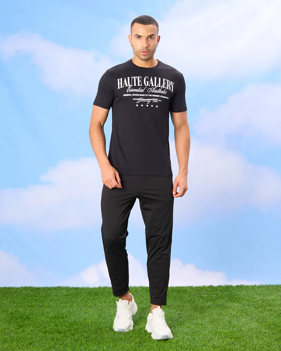 Men Black Track Pant sold by Redtag product image thumbnail 2