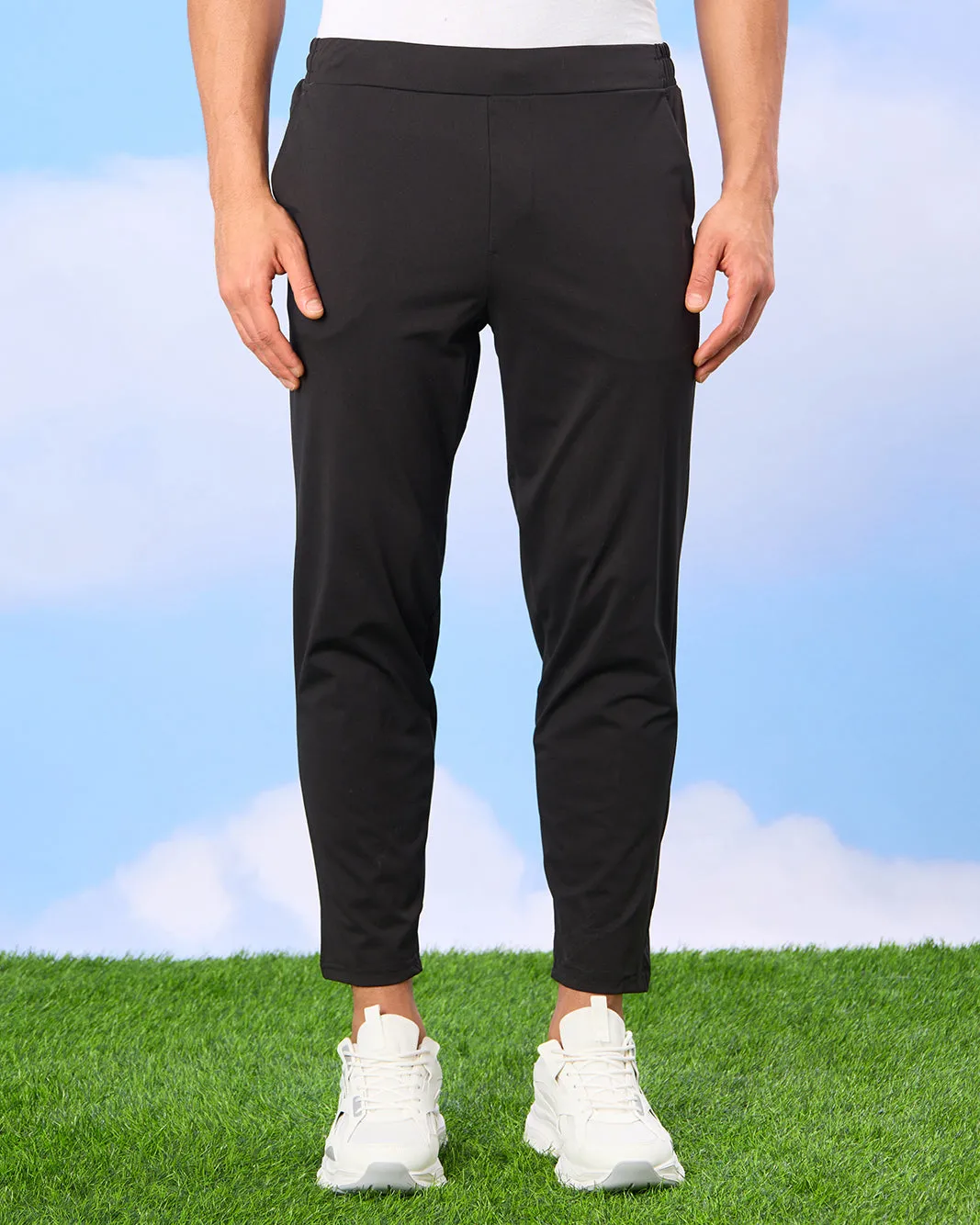 Men Black Track Pant sold by Redtag