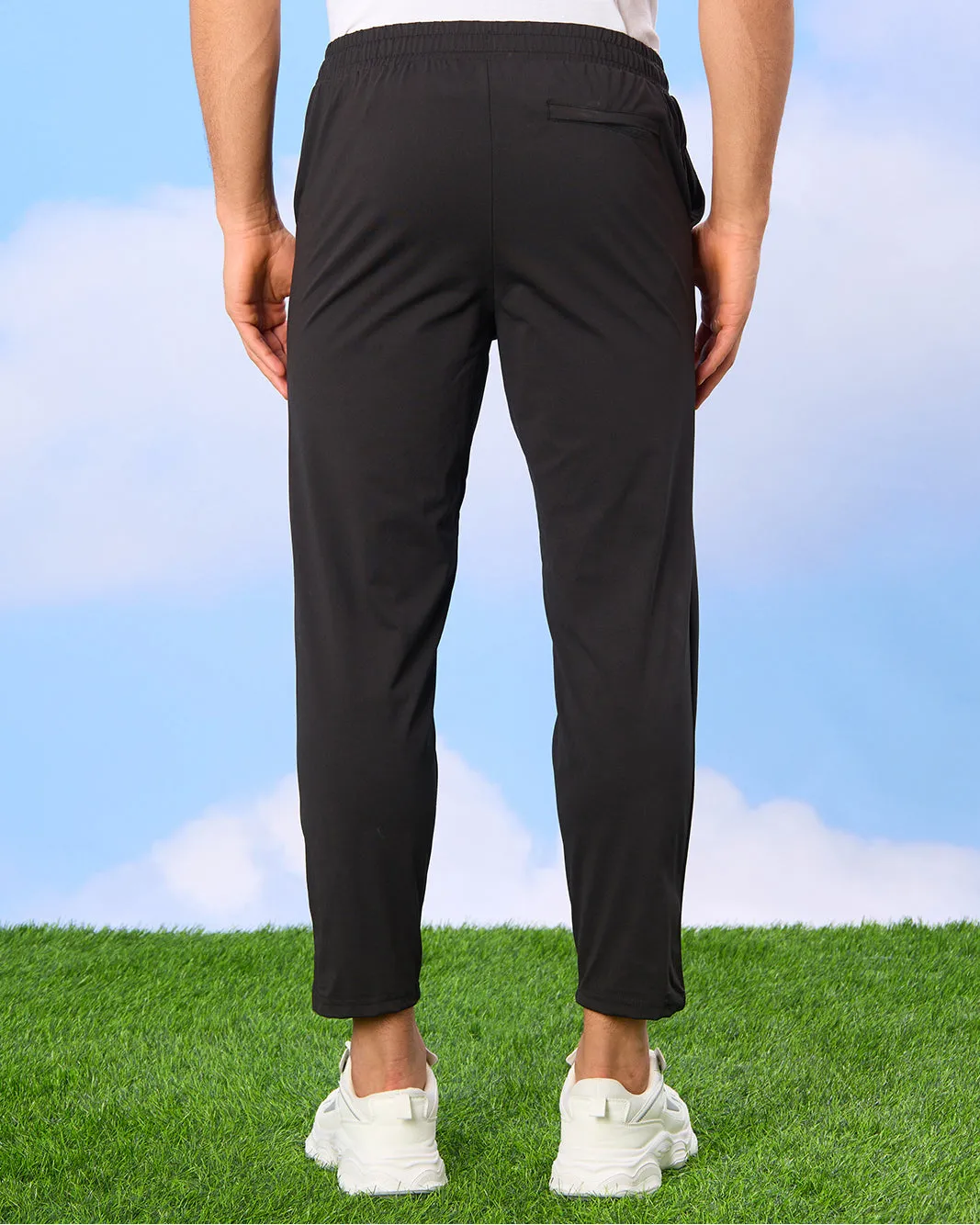 Men Black Track Pant sold by Redtag product image thumbnail 3