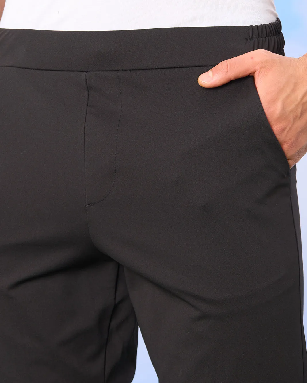 Men Black Track Pant sold by Redtag product image thumbnail 4