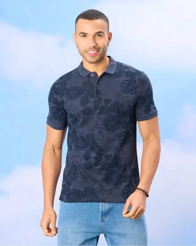 Men Navy Polo Shirt sold by Redtag