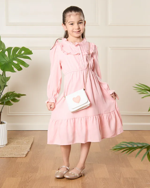Girls Pink Dress With Bag (2 Piece) sold by Redtag
