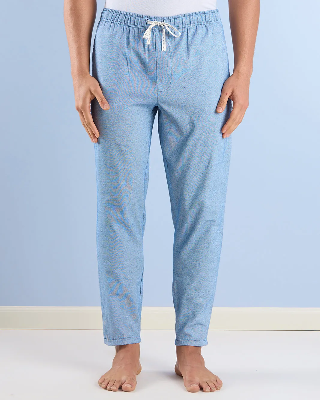 Men Navy And Blue Solid Pyjama Set (2 Piece) sold by Redtag product image thumbnail 3