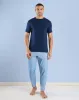 Men Navy And Blue Solid Pyjama Set (2 Piece) sold by Redtag