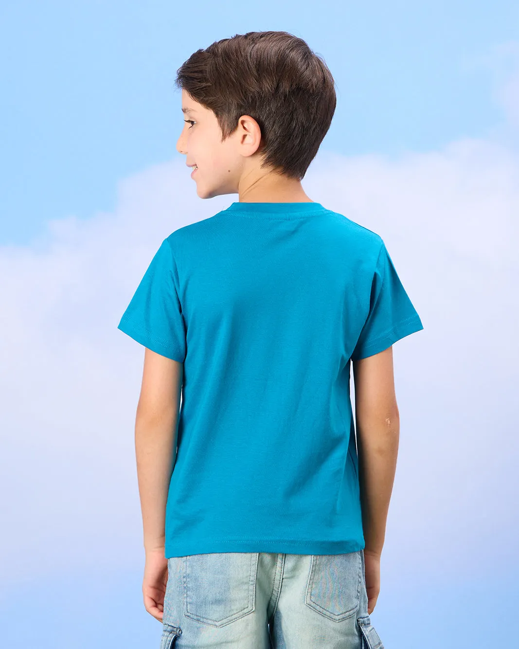 Boys Blue Explore Print T-Shirt sold by Redtag product image thumbnail 3