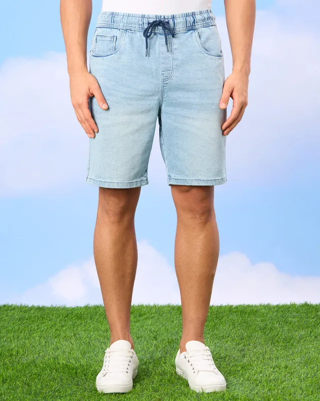 Men Blue Denim Shorts sold by Redtag