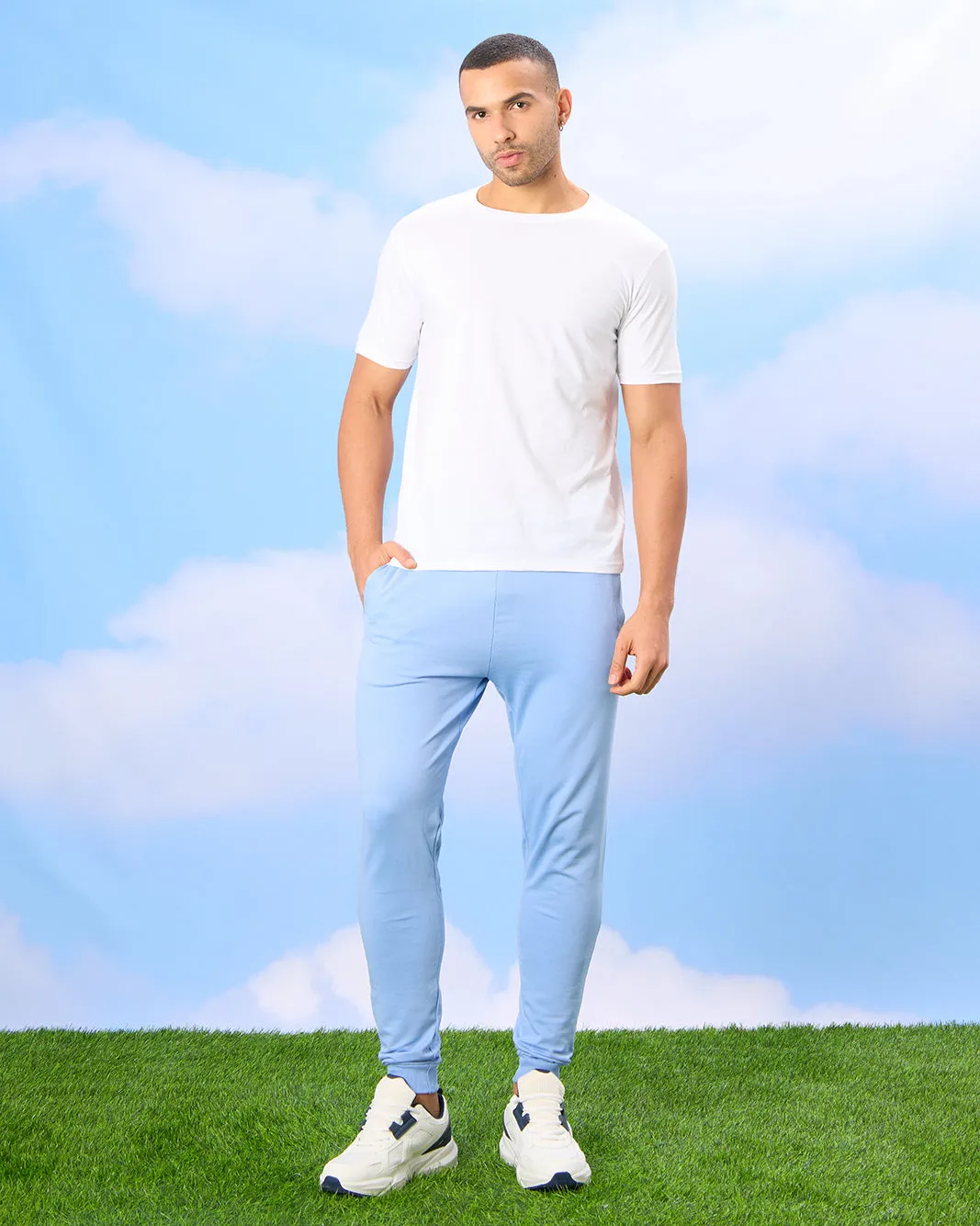 Men White Basic Solid T-Shirt sold by Redtag product image thumbnail 2