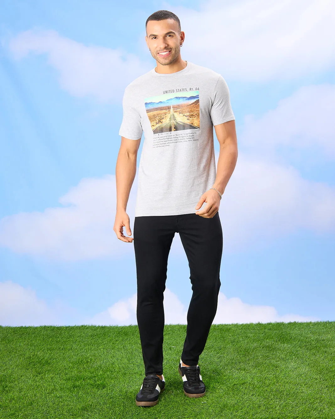 Men Grey Graphic T-Shirt sold by Redtag product image thumbnail 2