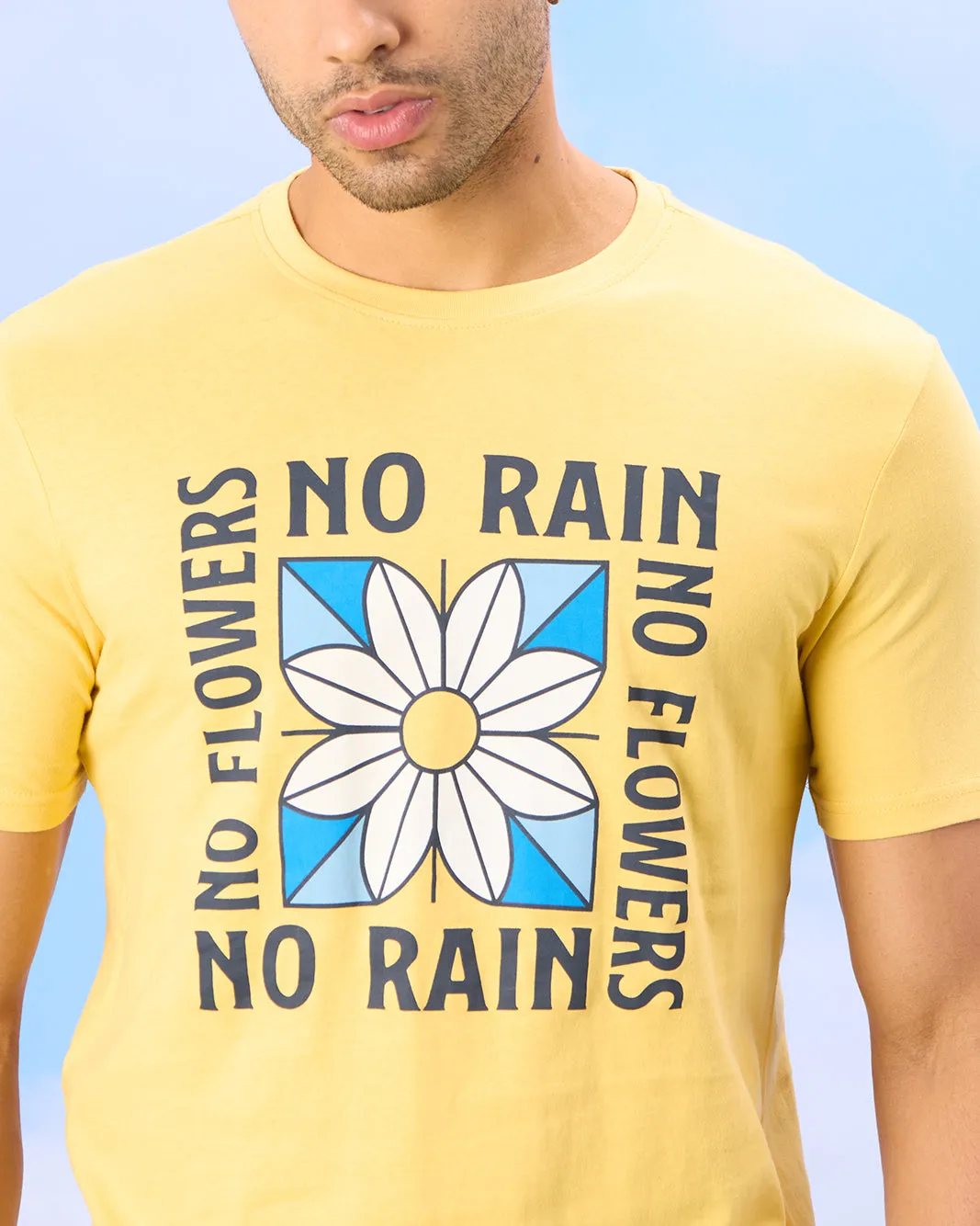 Men Yellow Graphic T-Shirt sold by Redtag product image thumbnail 4