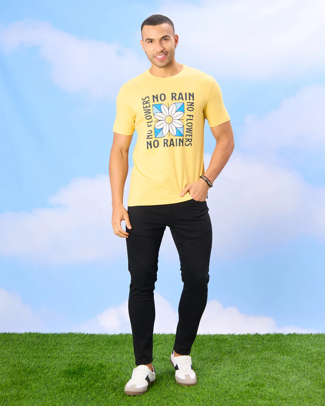 Men Yellow Graphic T-Shirt sold by Redtag product image thumbnail 2