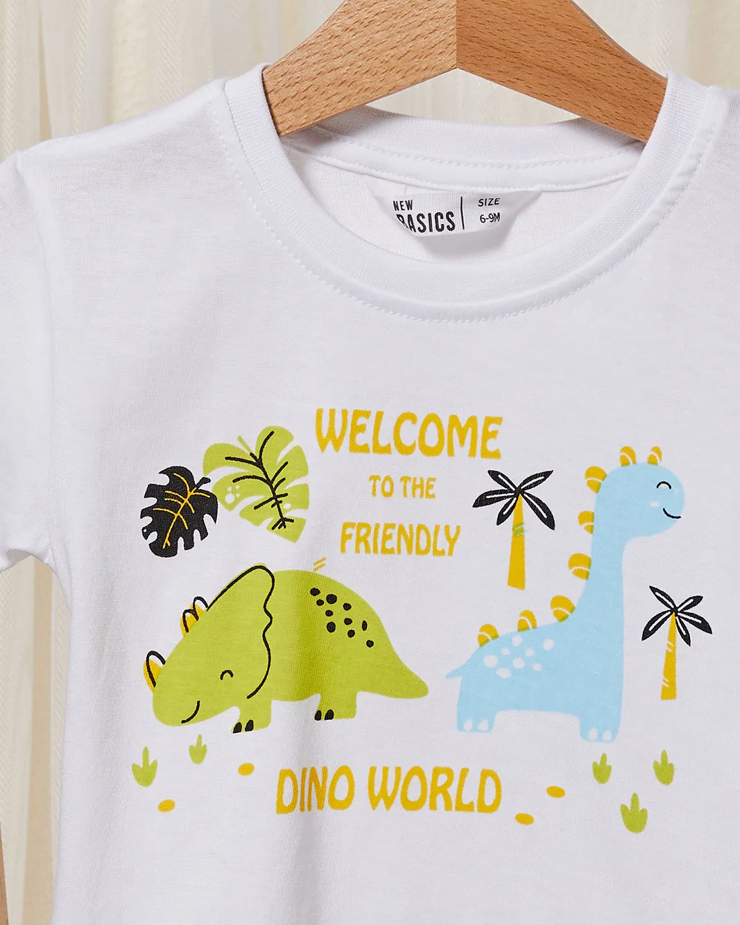 Infant Boys White Printed T-Shirt sold by Redtag product image thumbnail 2