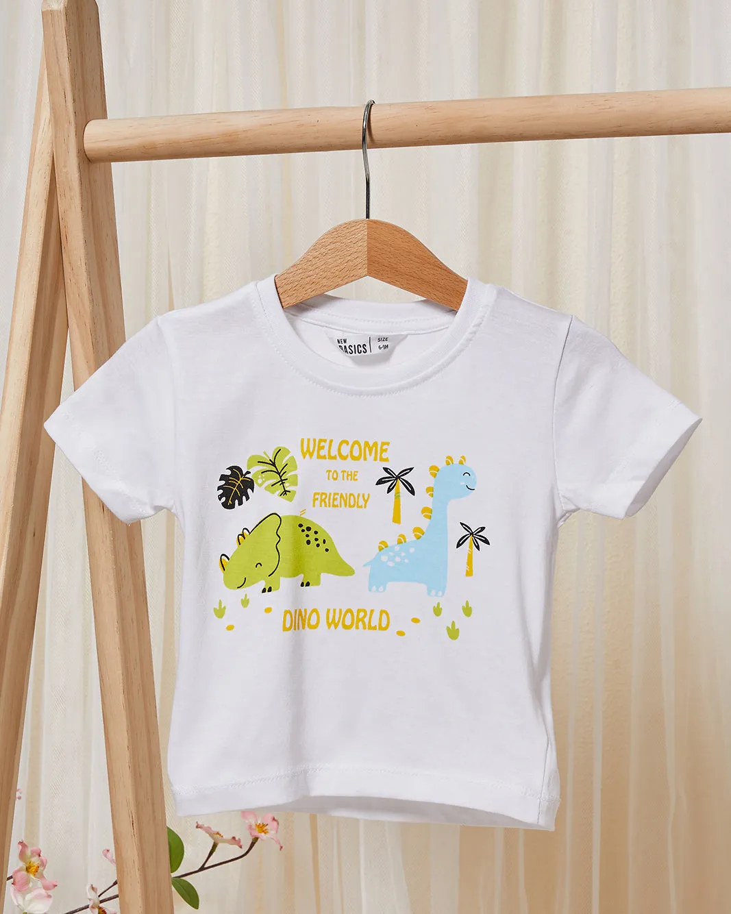 Infant Boys White Printed T-Shirt sold by Redtag
