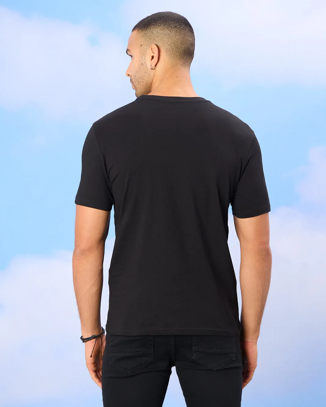 Men Black Holidays Print T-Shirt sold by Redtag product image thumbnail 3