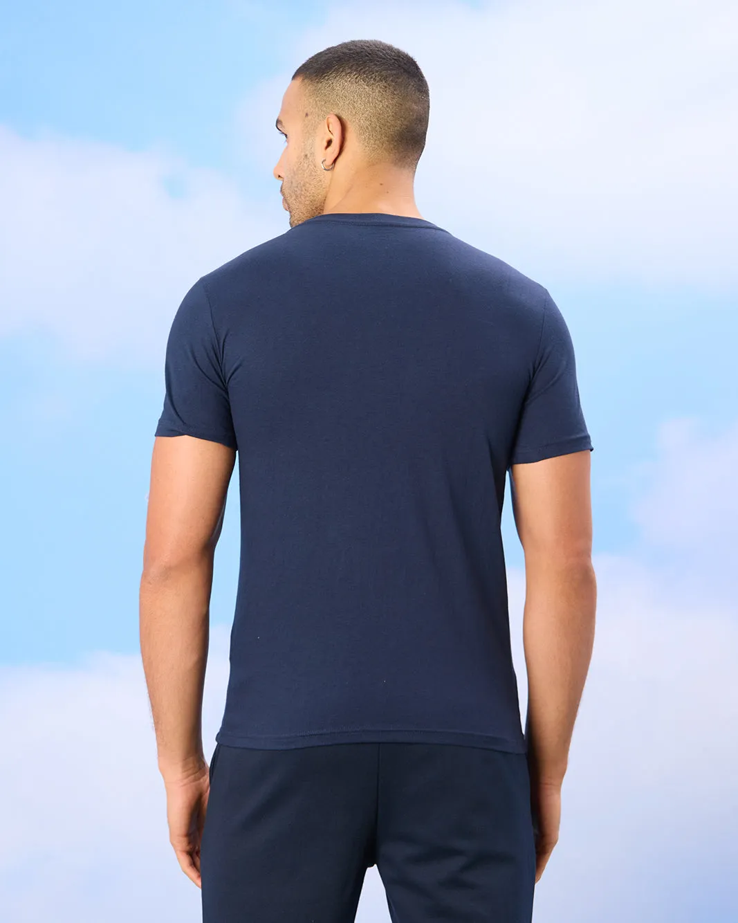 Men Navy Printed T-Shirt sold by Redtag product image thumbnail 3