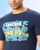 Men Navy Printed T-Shirt sold by Redtag
