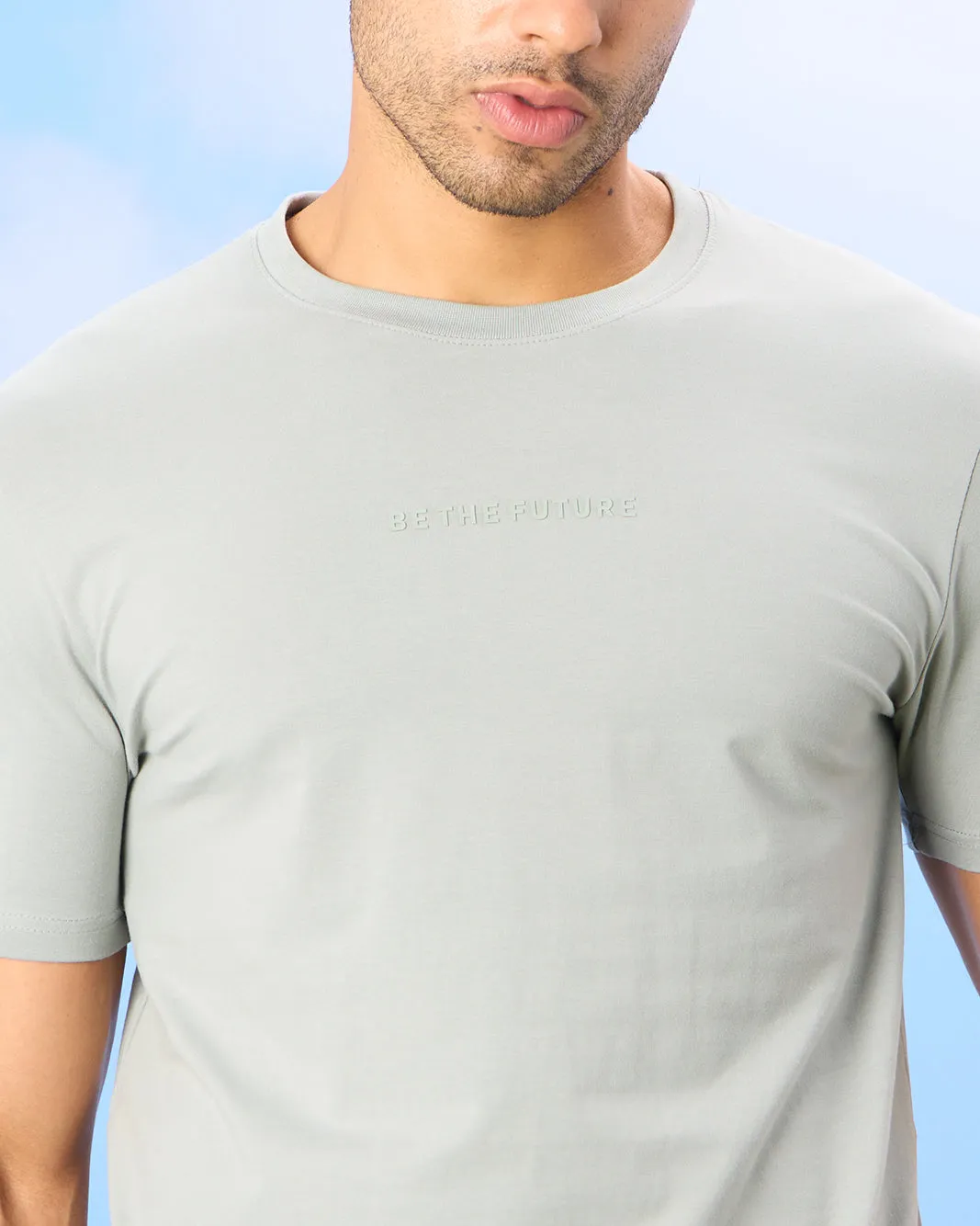 Men Grey Solid Active T-Shirt sold by Redtag product image thumbnail 4