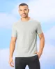 Men Grey Solid Active T-Shirt sold by Redtag