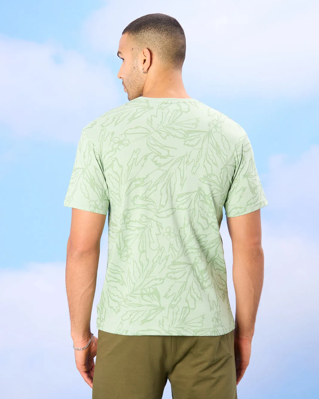 Men Green State of Mind Print T-Shirt sold by Redtag product image thumbnail 3