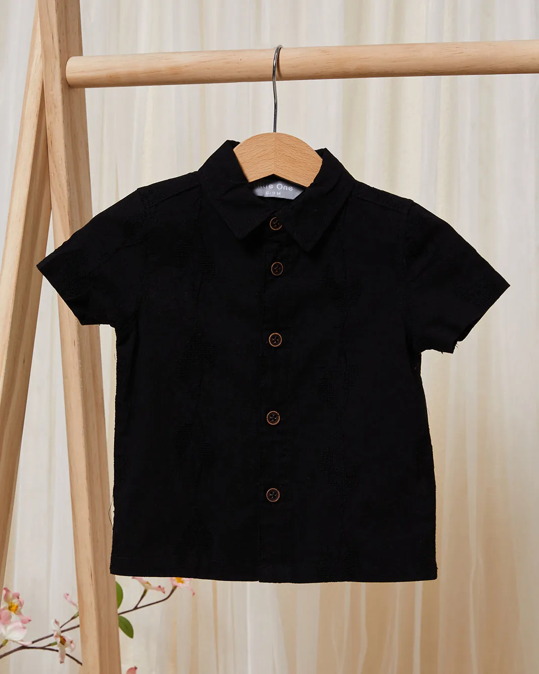 Infant Boys Black Collared Casual Shirt sold by Redtag