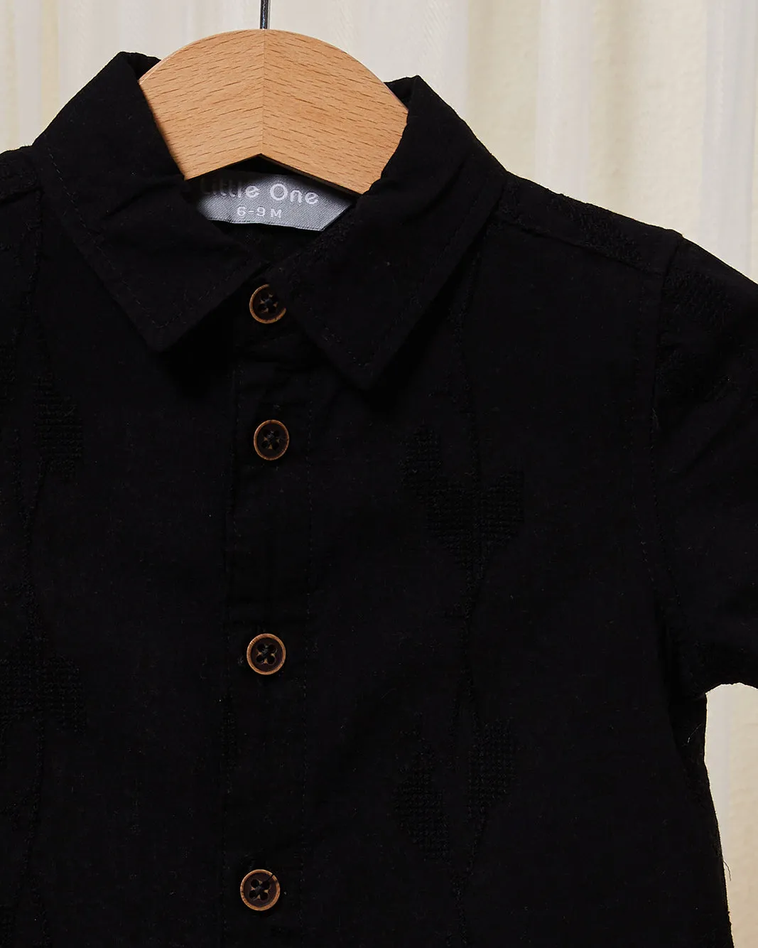 Infant Boys Black Collared Casual Shirt sold by Redtag product image thumbnail 2