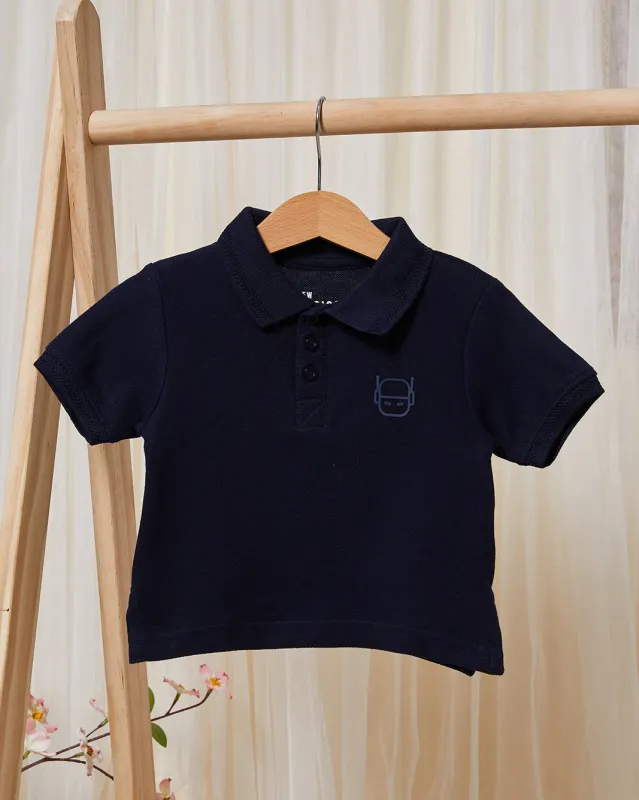 Infant Boys Navy Polo Shirt sold by Redtag