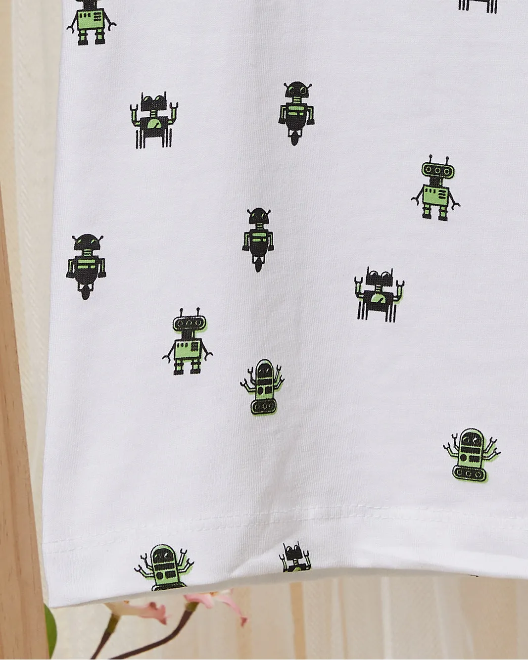 Infant Boys White Robot Print T-Shirt sold by Redtag product image thumbnail 3
