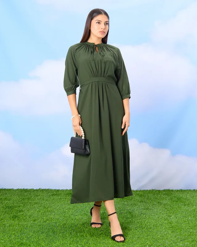 Women Green Casual Dress sold by Redtag