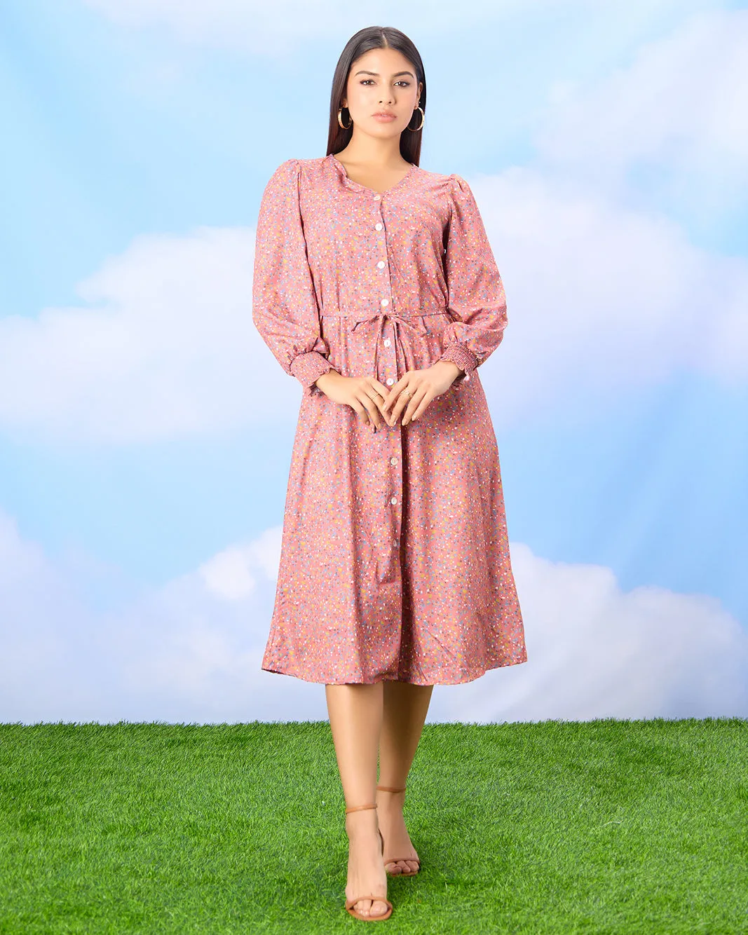 Women Pink Printed Casual Dress sold by Redtag product image thumbnail 4