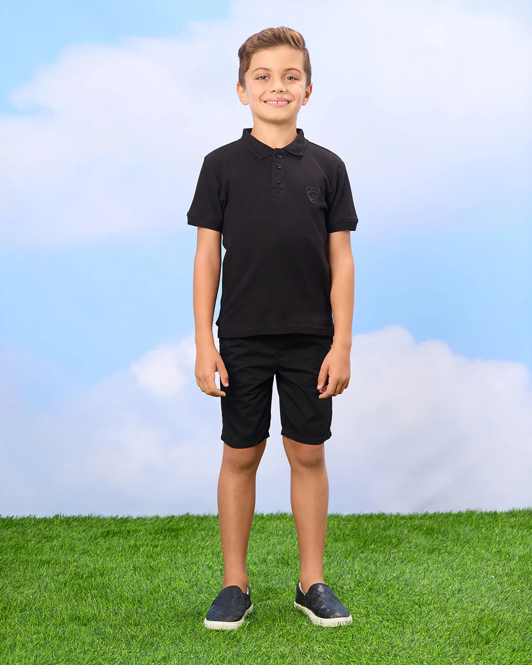 Boys Black Solid Polo Shirt sold by Redtag product image thumbnail 2