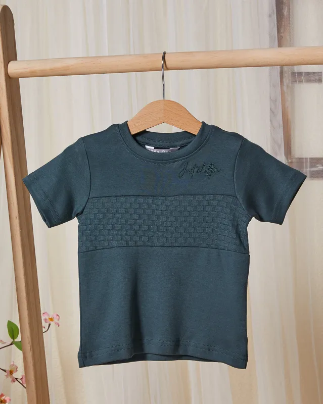 Infant Boys Green Jacquard T-Shirt sold by Redtag