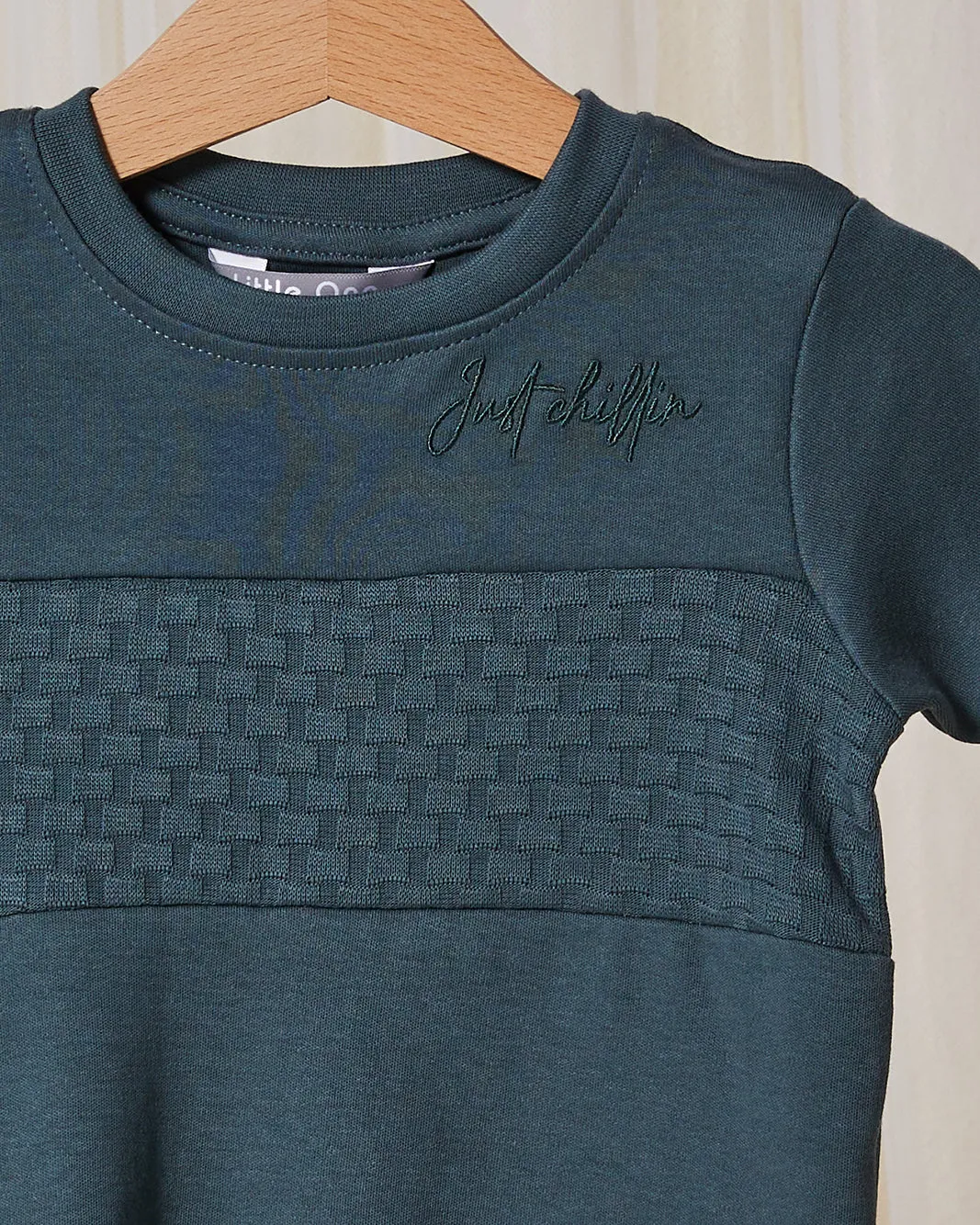 Infant Boys Green Jacquard T-Shirt sold by Redtag product image thumbnail 2