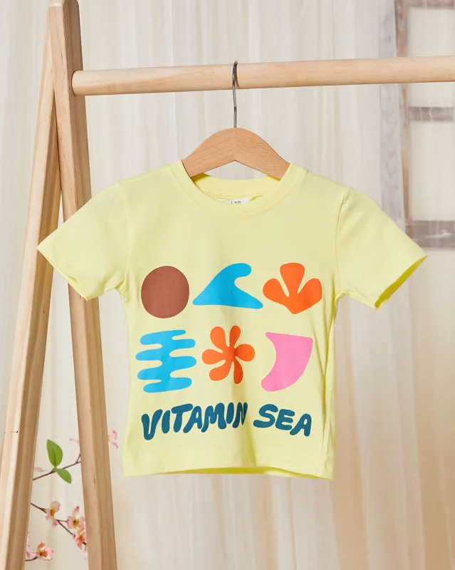 Infant Boys Yellow Printed T-Shirt sold by Redtag