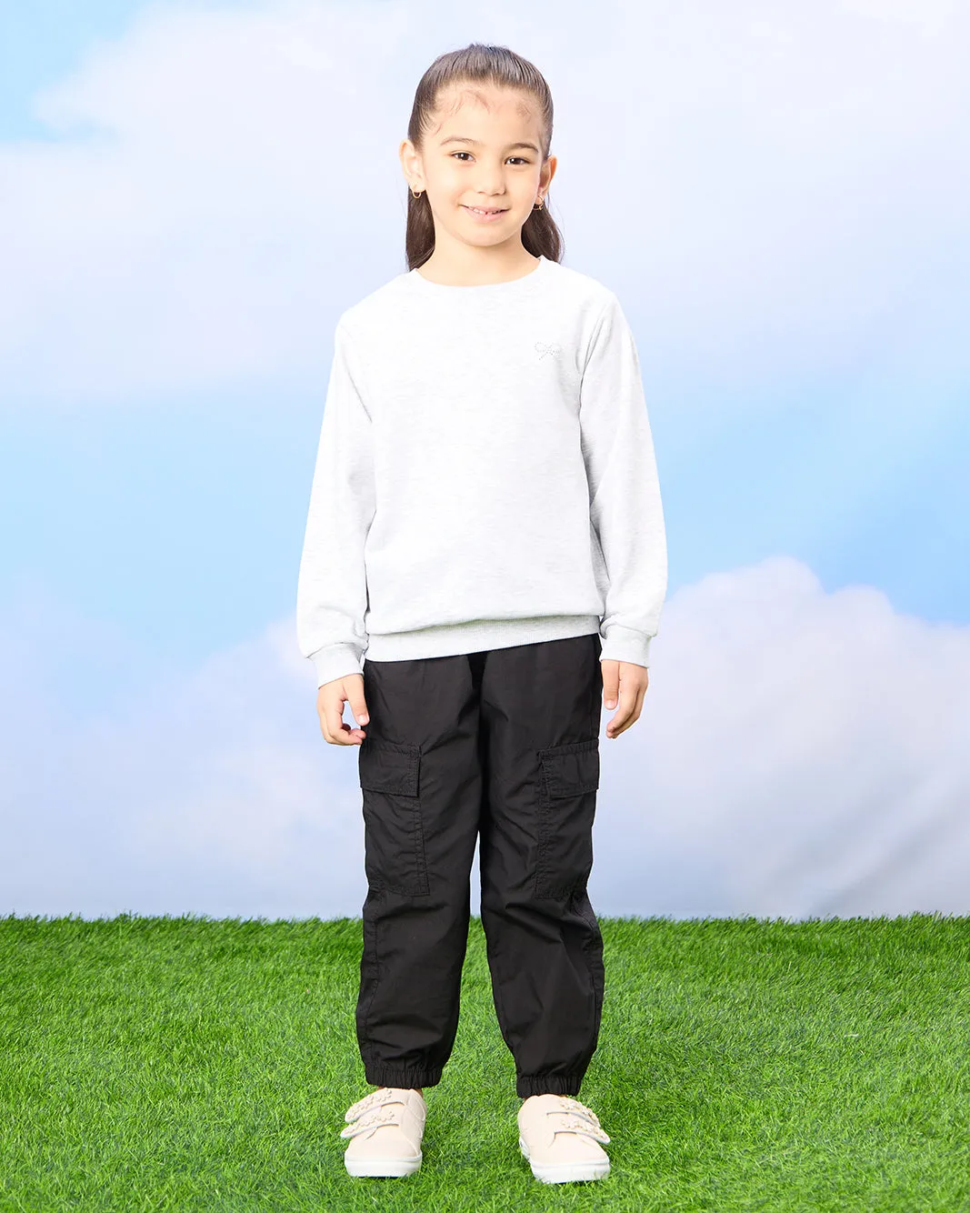 Girls Lilac And Grey Sweatshirt Set (2 Piece) sold by Redtag product image thumbnail 3