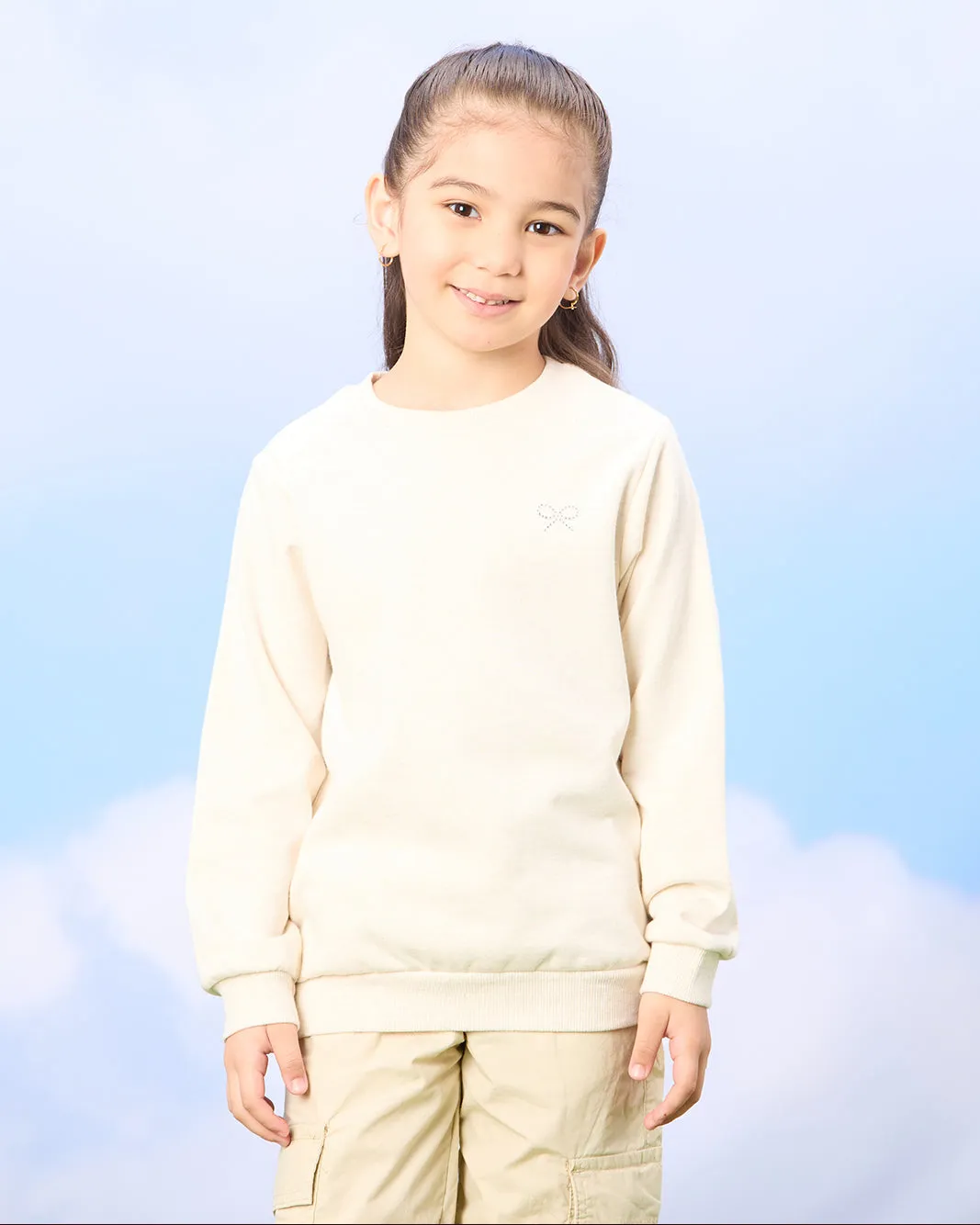 Girls Navy And Ecru Sweatshirt Set (2 Piece) sold by Redtag product image thumbnail 2