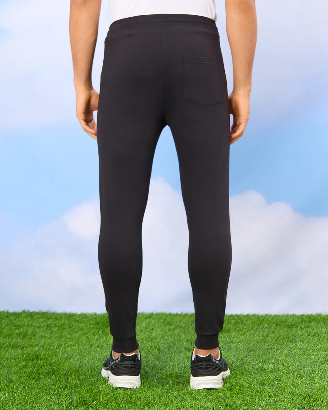 Men Black Plain Active Pants sold by Redtag product image thumbnail 3