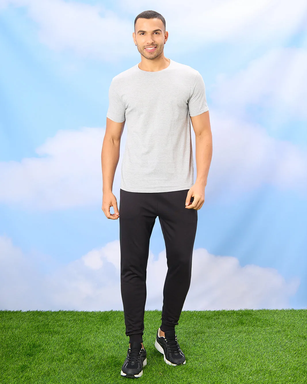 Men Black Plain Active Pants sold by Redtag product image thumbnail 2