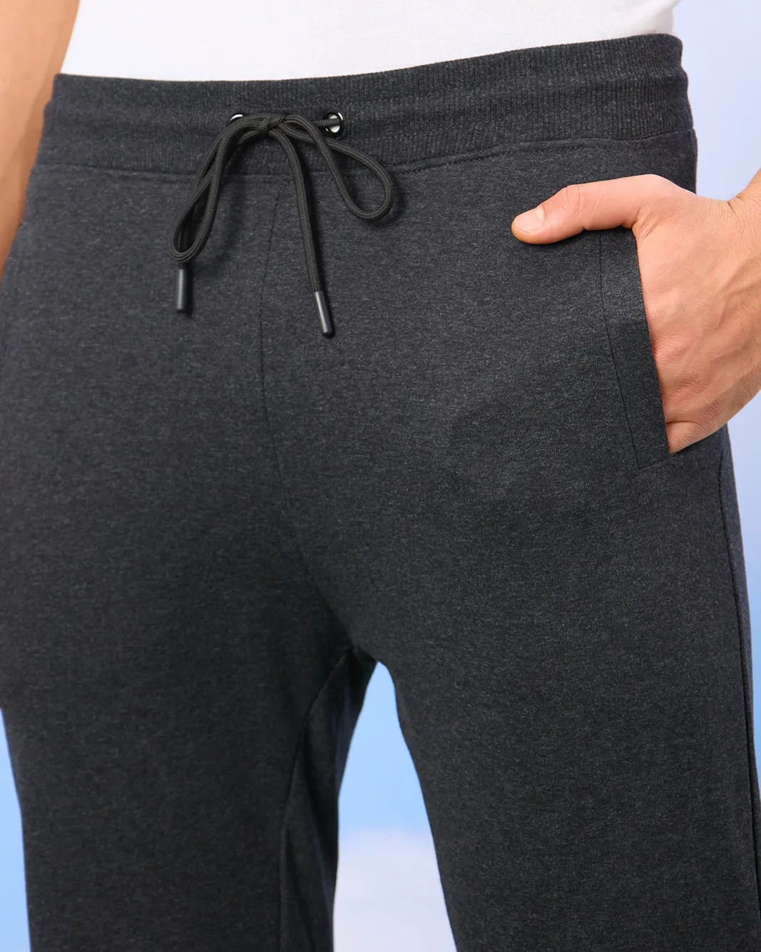 Men Charcoal Plain Active Pants sold by Redtag product image thumbnail 4
