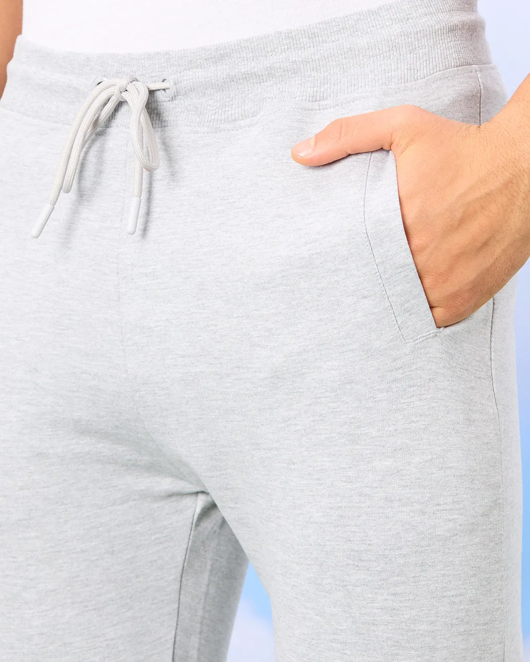 Men Grey Plain Active Pants sold by Redtag product image thumbnail 4