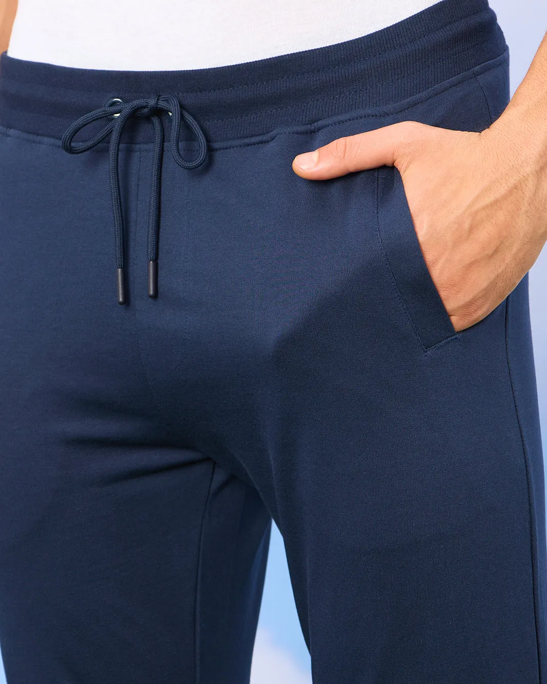 Men Navy Plain Active Pants sold by Redtag product image thumbnail 4