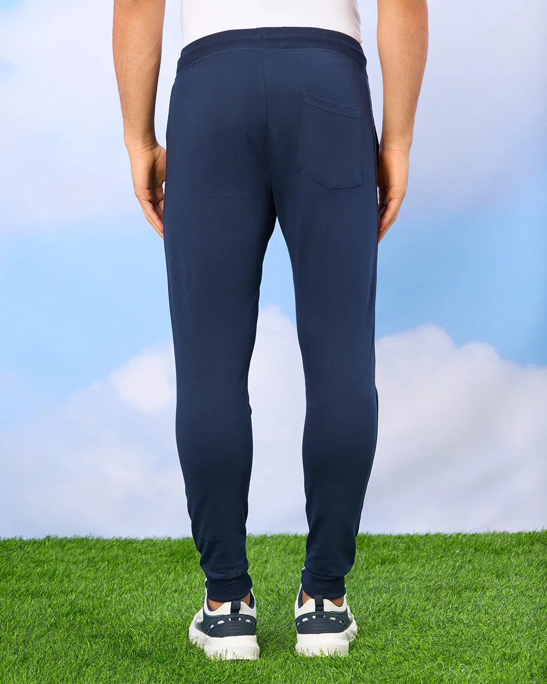 Men Navy Plain Active Pants sold by Redtag product image thumbnail 3